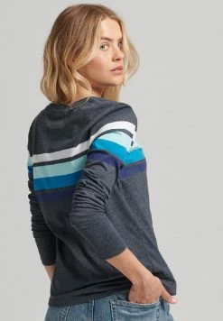 Superdry CALI STRIPE - Long Sleeved Top - Eclipse Navy Marl -Superdry Shop 11f2f11a155c4b7fbb1965cdd00178cc