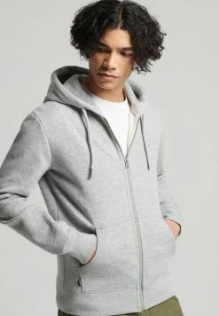 Superdry VINTAGE LOGO - Zip-up Sweatshirt - Athletic Grey Marl