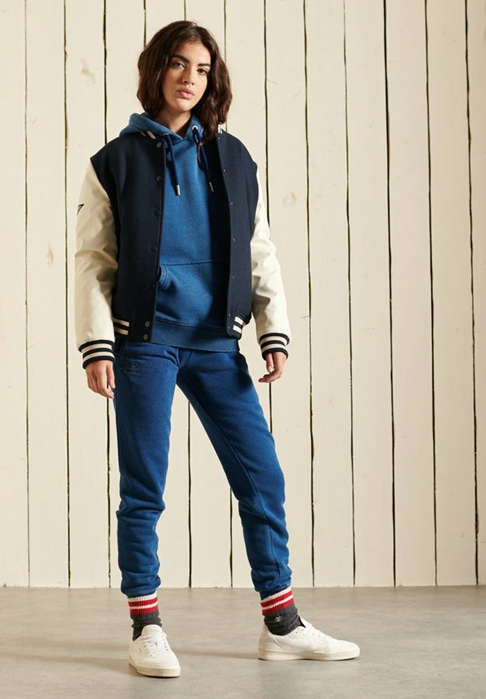 Superdry VINTAGE LOGO EMBROIDERED - Hoodie - Mid Indigo 1 Superdry VINTAGE LOGO EMBROIDERED - Hoodie - Mid Indigo