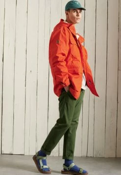 Superdry CORE SLIM - Trousers - Chive