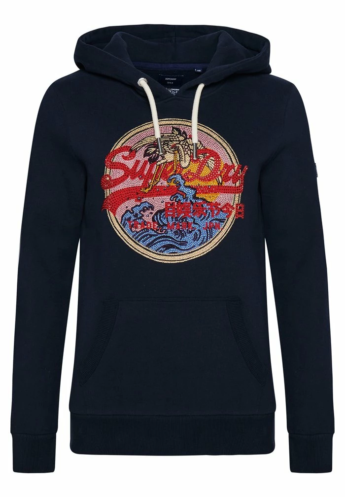 Superdry VINTAGE NARRATIVE - Hoodie - Eclipse Navy 4 Superdry VINTAGE NARRATIVE - Hoodie - Eclipse Navy - Image 4