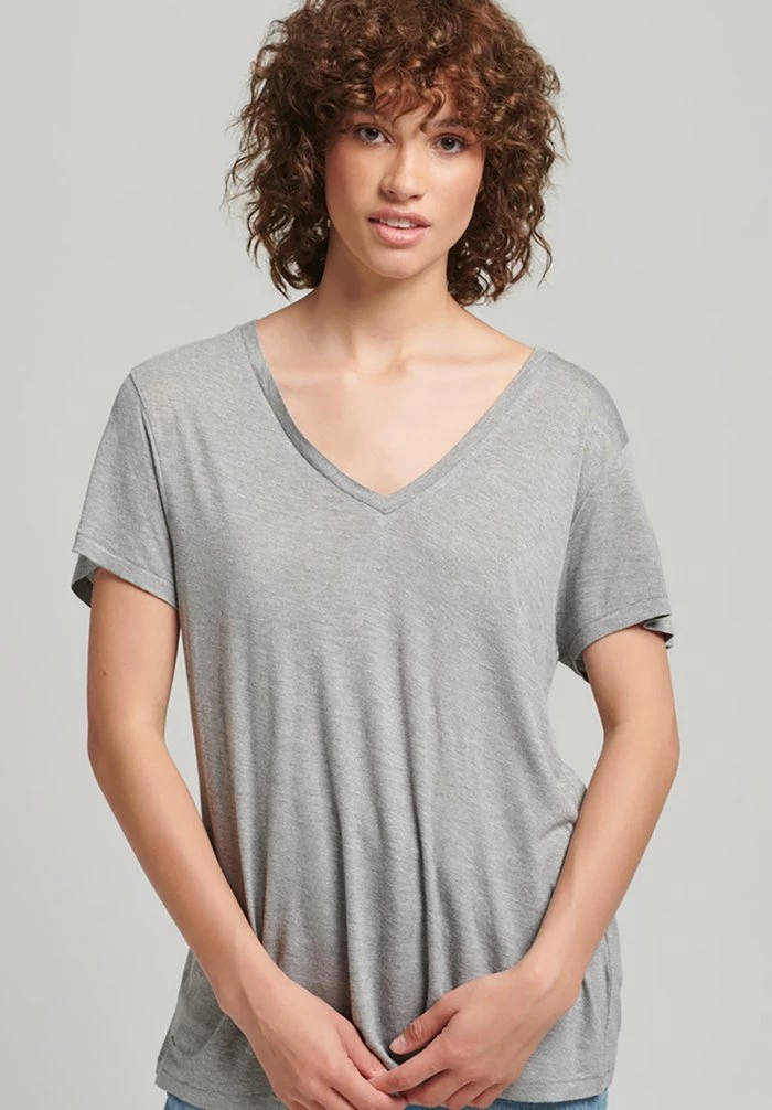 Superdry Basic T-shirt - Grey Metallic 1 Superdry Basic T-shirt - Grey Metallic