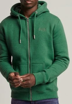 Superdry Zip-up Sweatshirt - Field Green Marl