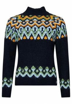 Superdry SLOUCHY FAIRISLE - Jumper - Navy Mix Fairisle -Superdry Shop 137cd70467a148529c25680cc78ef658