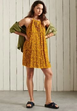 Superdry BEACH CAMI - Day Dress - Autumn Ditsy Gold