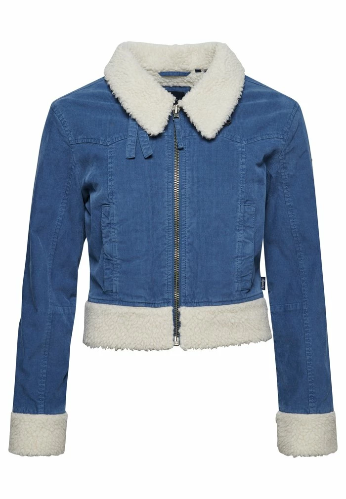 Superdry BORG LINED INDIE - Denim Jacket - Mid Wash Indigo 5 Superdry BORG LINED INDIE - Denim Jacket - Mid Wash Indigo - Image 5