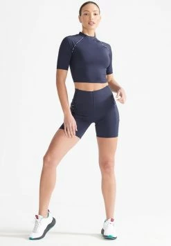 Superdry 3/4 SLEEVE - Sports T-shirt - Rich Navy