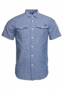 Superdry Shirt - Indigo Linen Stripe -Superdry Shop 144ad0bfbcbc4dff88338f4b7984f582