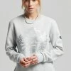 Superdry VINTAGE LOGO SEASONAL - Sweatshirt - Light Grey Marl