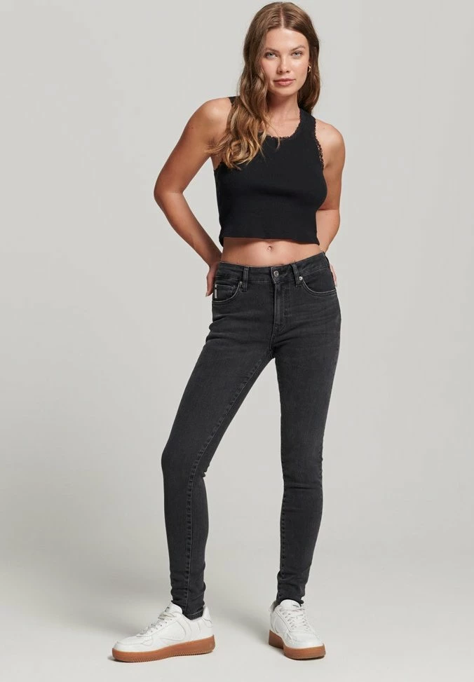 Superdry VINTAGE MID RISE SKINNY - Jeans Skinny Fit - Walcott Black Stone 2 Superdry VINTAGE MID RISE SKINNY - Jeans Skinny Fit - Walcott Black Stone - Image 2