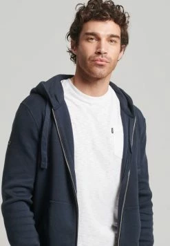 Superdry ESSENTIAL - Zip-up Sweatshirt - Eclipse Navy -Superdry Shop 147c64bde74a472e91c0faa6cc3ba19f