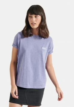 Superdry Print T-shirt - Lavender Marl