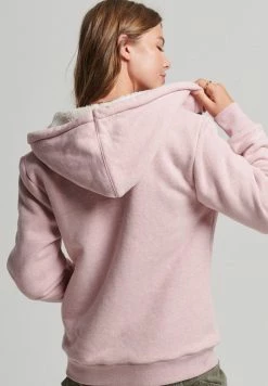 Superdry ESSENTIAL BORG - Zip-up Sweatshirt - La Soft Pink Marl -Superdry Shop 14c620e5d1374599abea056ab158f057