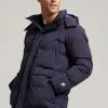 Superdry BOXY PUFFER - Winter Coat - Truest Navy