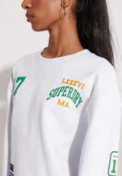 Superdry VARSITY ARCH BATWING CREW - Sweatshirt - Optic -Superdry Shop 15b79dc979f74018b03c153228e39a81