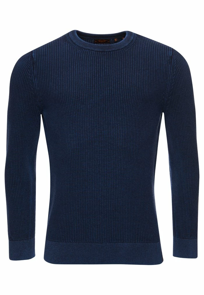 Superdry ACADEMY DYED TEXTURED - Jumper - Washed Dark Indigo 7 Superdry ACADEMY DYED TEXTURED - Jumper - Washed Dark Indigo - Image 7