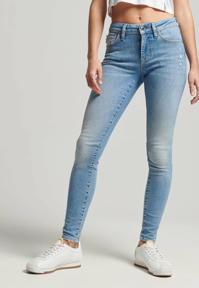 Superdry Jeans Skinny Fit - Monroe Light Blue Indigo 1 Superdry Jeans Skinny Fit - Monroe Light Blue Indigo