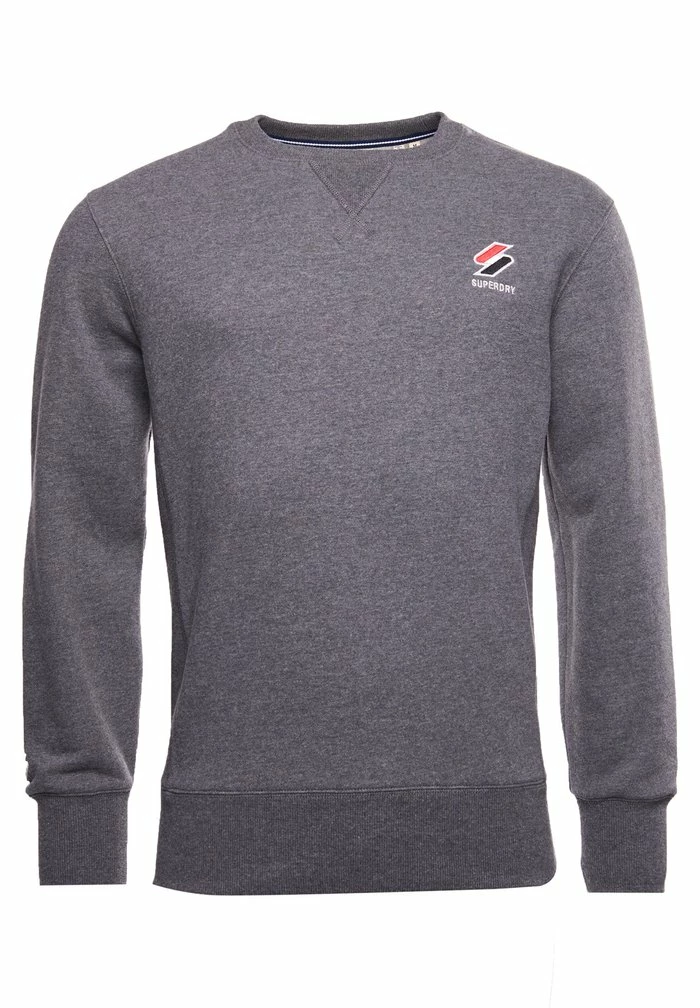 Superdry STYLE ESSENTIAL CREW NECK - Sweatshirt - Mid Grey Marl 4 Superdry STYLE ESSENTIAL CREW NECK - Sweatshirt - Mid Grey Marl - Image 4