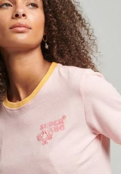 Superdry RINGER - Print T-shirt - Flamingo Marl Ochre Marl -Superdry Shop 16c6e0888c18496cb1888c367fbdd164