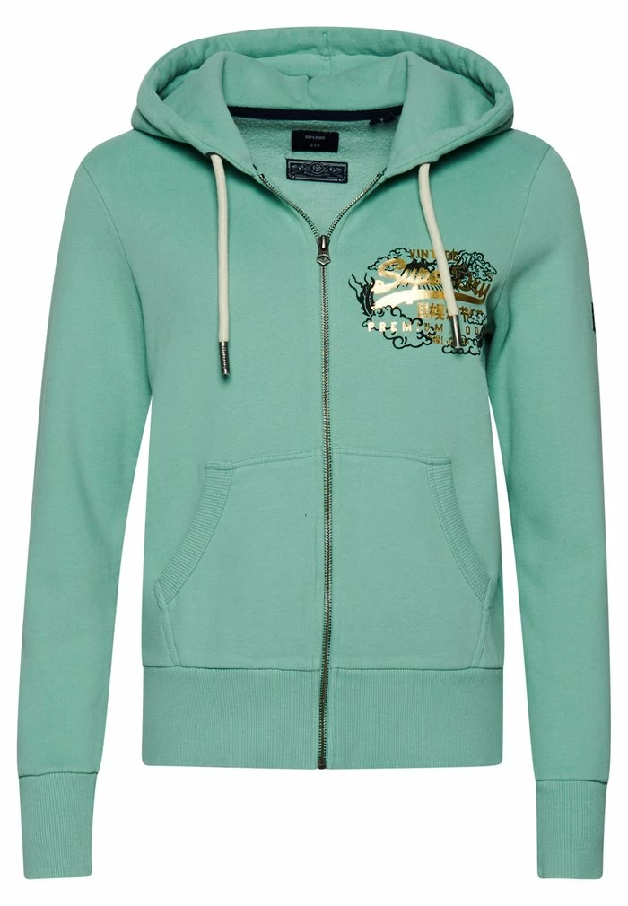 Superdry VINTAGE NARRATIVE - Zip-up Sweatshirt - Fresh Mint 5 Superdry VINTAGE NARRATIVE - Zip-up Sweatshirt - Fresh Mint - Image 5