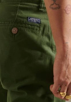Superdry CORE SLIM - Trousers - Chive -Superdry Shop 175d513da2fb479a975c438d3f53c66e