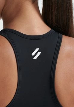 Superdry TRAINING CORE CROSS - Bustier - Black -Superdry Shop 17987289464b4a0782c3e596d231187e