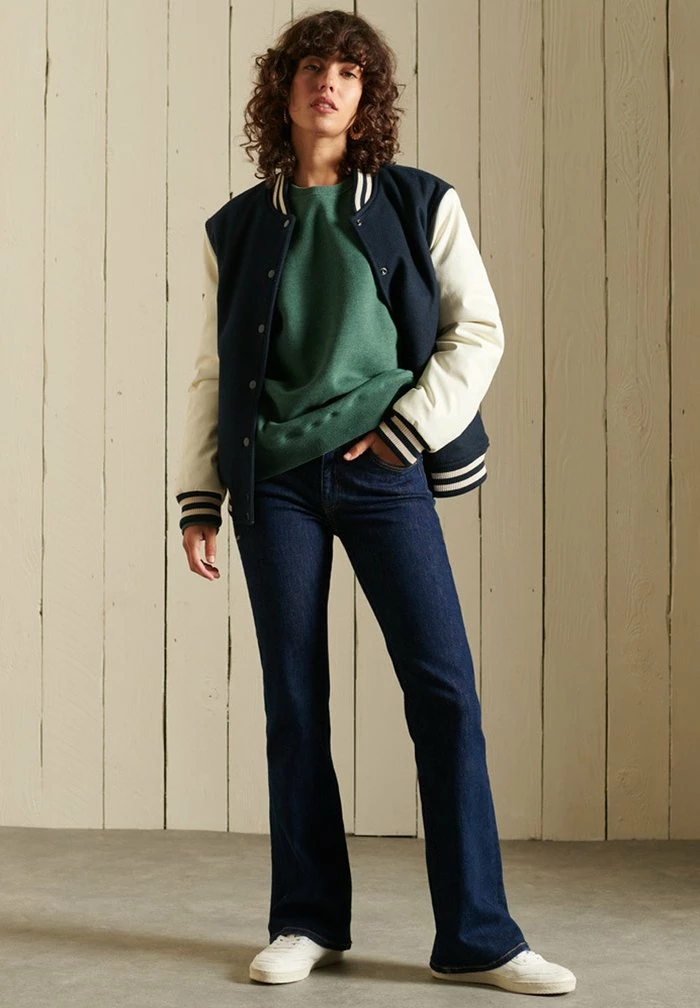 Superdry VINTAGE - Sweatshirt - Heritage Pine Green Marl 1 Superdry VINTAGE - Sweatshirt - Heritage Pine Green Marl