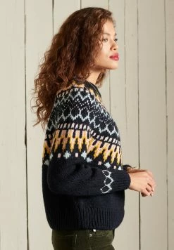 Superdry Jumper - Navy Fairisle -Superdry Shop 17f06706770d4769b32698fd33a23927