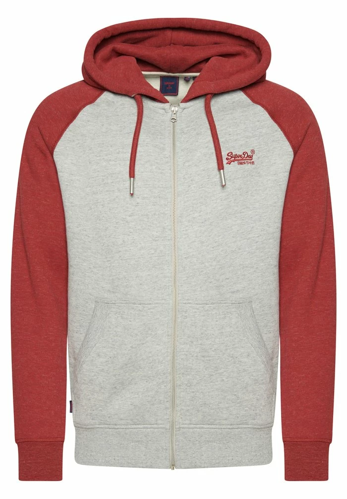 Superdry ESSENTIAL - Zip-up Sweatshirt - Athletic Grey Marl Rhubarb Marl 3 Superdry ESSENTIAL - Zip-up Sweatshirt - Athletic Grey Marl Rhubarb Marl - Image 3