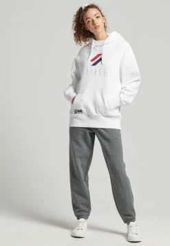 Superdry APPLIQUE OVERSIZED - Hoodie - White -Superdry Shop 17f6d40b9c3c4323b3e88f6c1003e75c