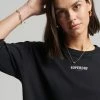 Superdry CODE MICRO LOGO - Print T-shirt - Black