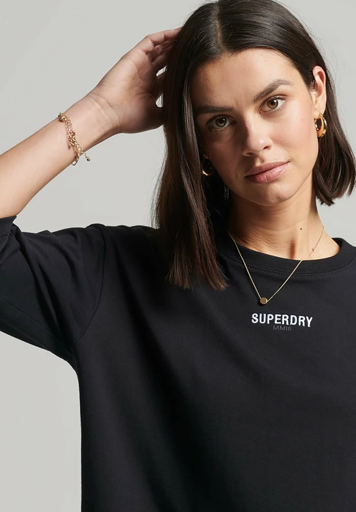 Superdry CODE MICRO LOGO - Print T-shirt - Black 1 Superdry CODE MICRO LOGO - Print T-shirt - Black