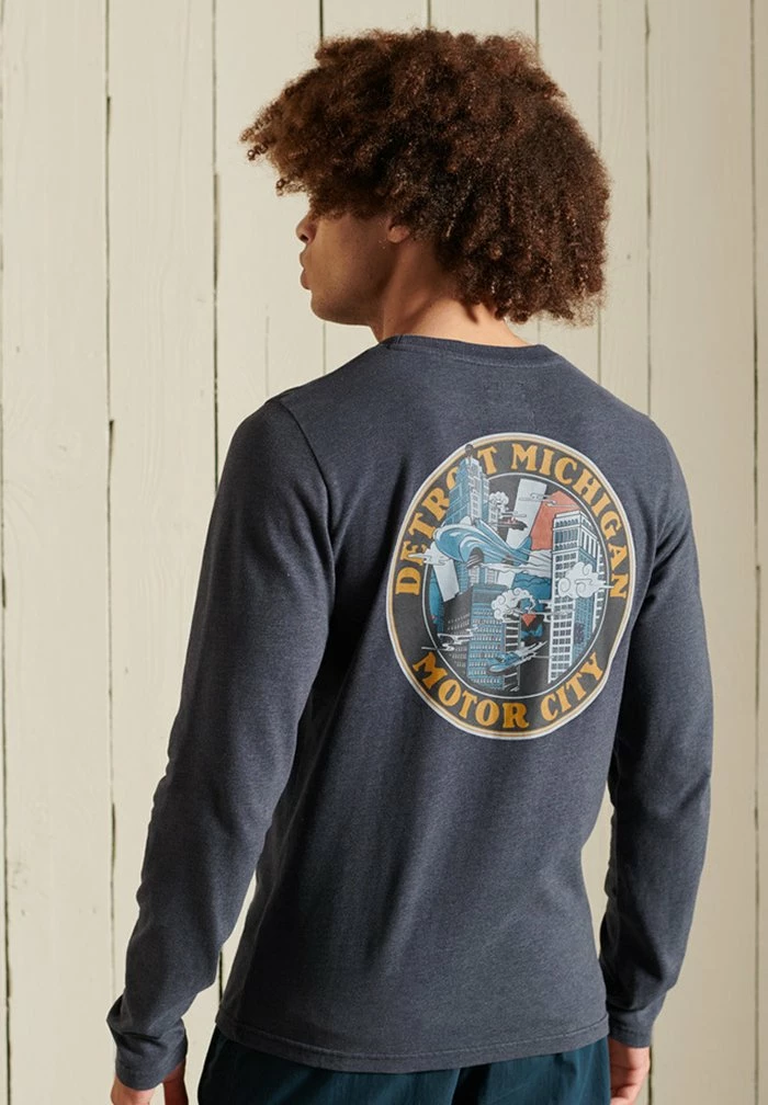 Superdry Long Sleeved Top - Eclipse Navy 2 Superdry Long Sleeved Top - Eclipse Navy - Image 2