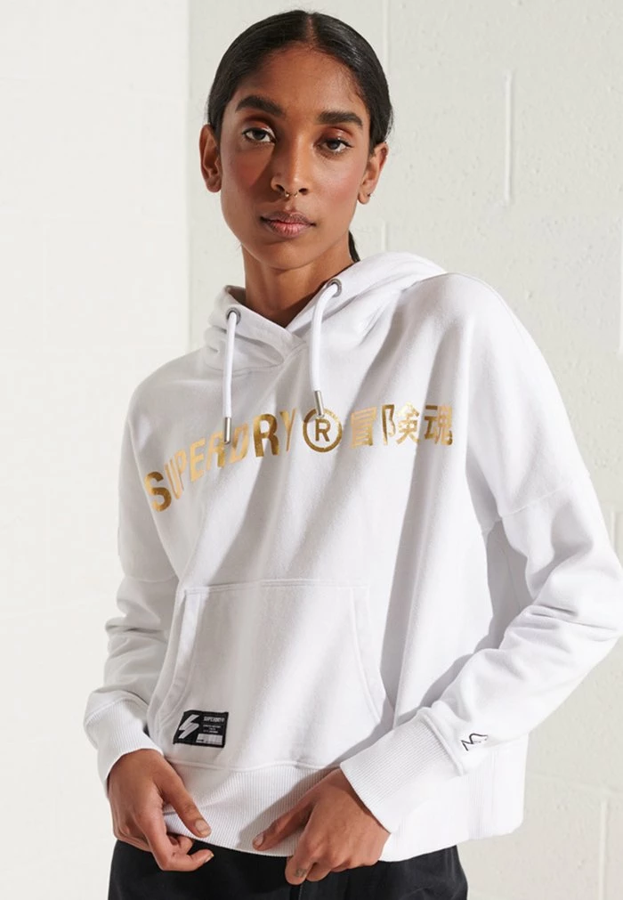 Superdry INDEPENDENT LOGO FOIL - Sweatshirt - White 1 Superdry INDEPENDENT LOGO FOIL - Sweatshirt - White