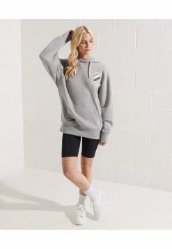 Superdry CODE APPLIQUE OVERSIZED - Sweatshirt - Grey Marl