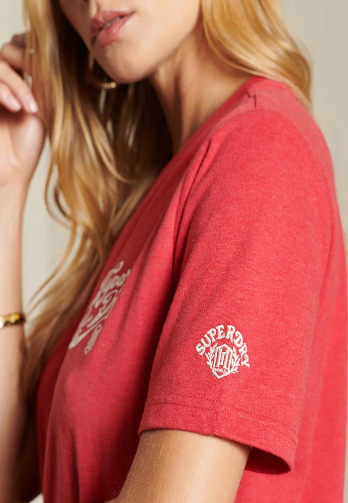 Superdry PRIDE - Print T-shirt - Papaya Red Marl 2 Superdry PRIDE - Print T-shirt - Papaya Red Marl - Image 2