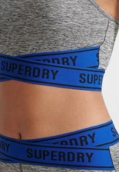 Superdry TRAINING CORE CROSS - Bustier - Grey Marl Mazarine Blue -Superdry Shop 1962f91d7012479e8ae4fbd45a48af82