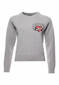 Superdry EMBROIDERED ORGANIC CREW - Jumper - Athletic Grey Marl -Superdry Shop 1a19c580109142dfa5efc44eefbc6db3