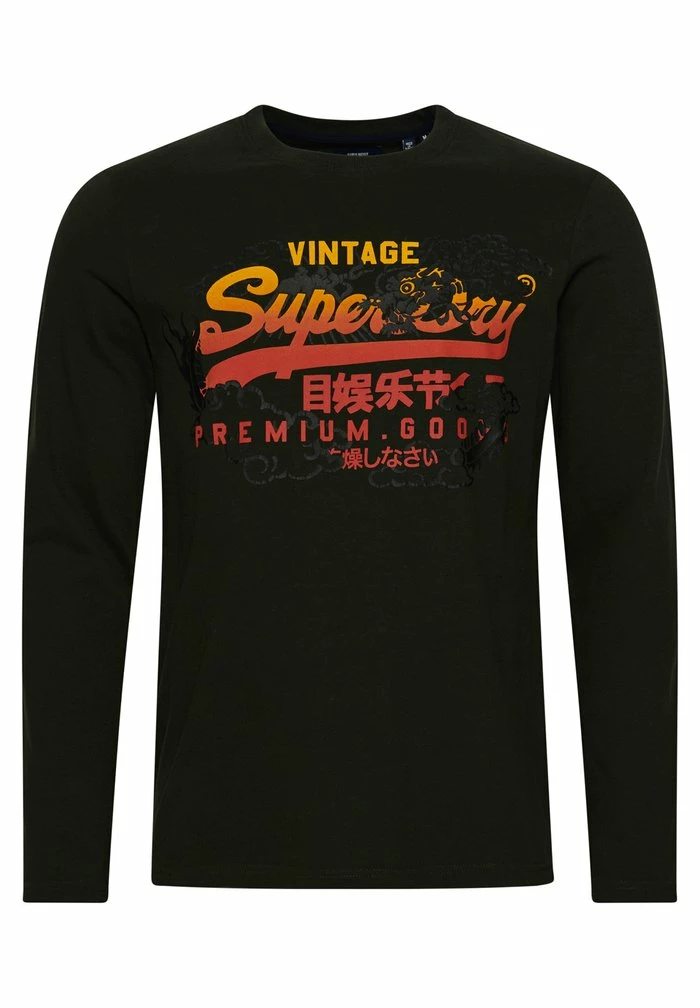 Superdry VINTAGE LOGO NARRATIVE - Long Sleeved Top - Surplus Goods Olive 4 Superdry VINTAGE LOGO NARRATIVE - Long Sleeved Top - Surplus Goods Olive - Image 4