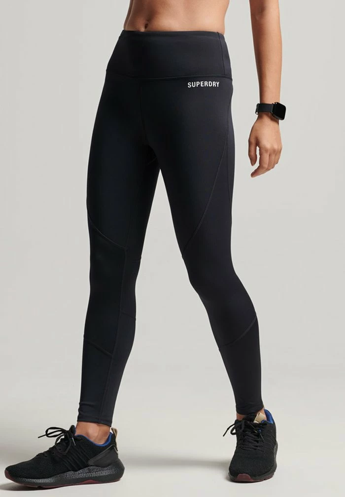 Superdry CORE - Leggings - Trousers - Black 1 Superdry CORE - Leggings - Trousers - Black