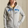 Superdry Zip-up Sweatshirt - Athletic Grey Marl