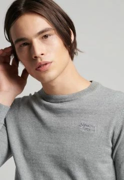 Superdry Jumper - Jersey Grey Marl -Superdry Shop 1a7476fc61054dfda1fdfacc94d2b085