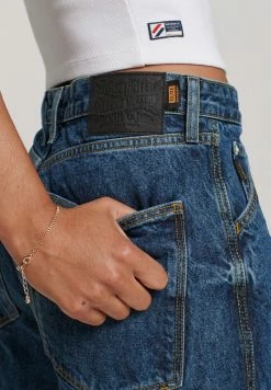 Superdry CARPENTER - Relaxed Fit Jeans - Palms Dark Blue -Superdry Shop 1a98e57cfd9f4fb0b0d9af7d26d7db6d