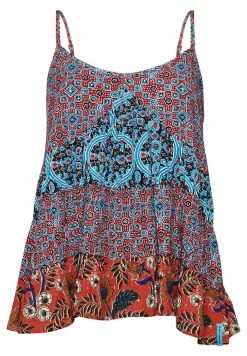 Superdry VINTAGE TIERED - Top - Rust Block Print -Superdry Shop 1ab17bb6ff764aab896195addc76455b