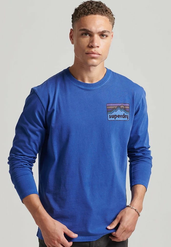 Superdry LONG SLEEVE - Long Sleeved Top - Twilight Navy 1 Superdry LONG SLEEVE - Long Sleeved Top - Twilight Navy