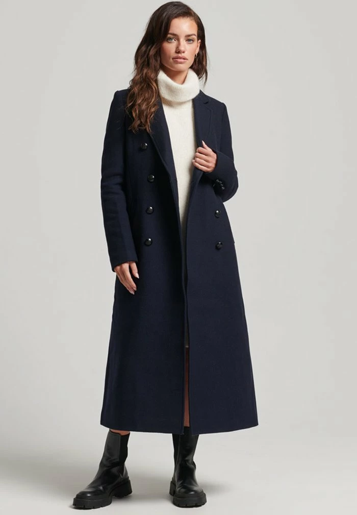 Superdry LONG MILITARY - Classic Coat - Eclipse Navy 1 Superdry LONG MILITARY - Classic Coat - Eclipse Navy