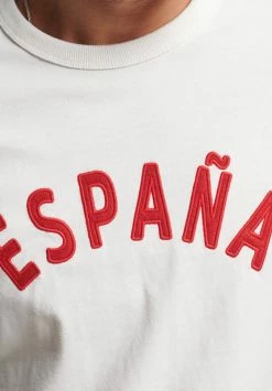 Superdry RINGSPUN FOOTBALL SPAIN - Print T-shirt - Winter White -Superdry Shop 1afe2bd762ff49ddb08b67174cc4c23d