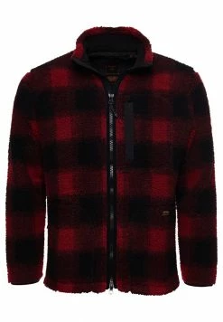 Superdry WORKWEAR - Fleece Jacket - Black/red -Superdry Shop 1b0f03f609464555a84d665b59897aff