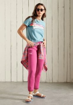 Superdry Tracksuit Bottoms - Magenta Marl