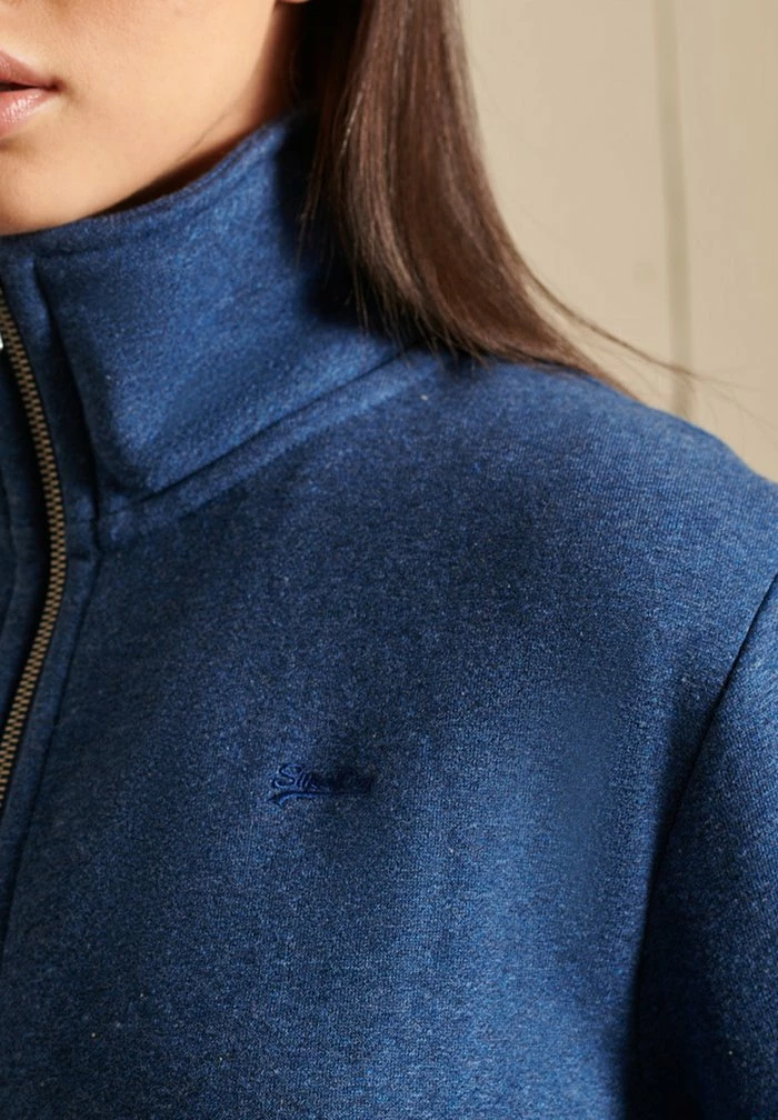 Superdry Zip-up Sweatshirt - Bright Blue Marl 1 Superdry Zip-up Sweatshirt - Bright Blue Marl